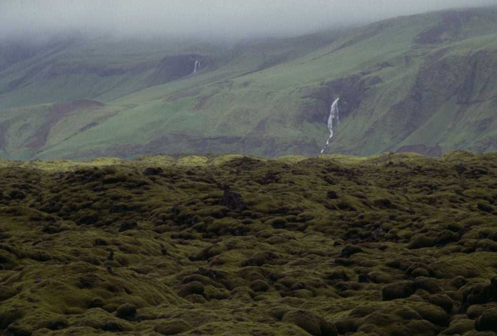 Traversée de la coulée du Laki, le 12 août 1995