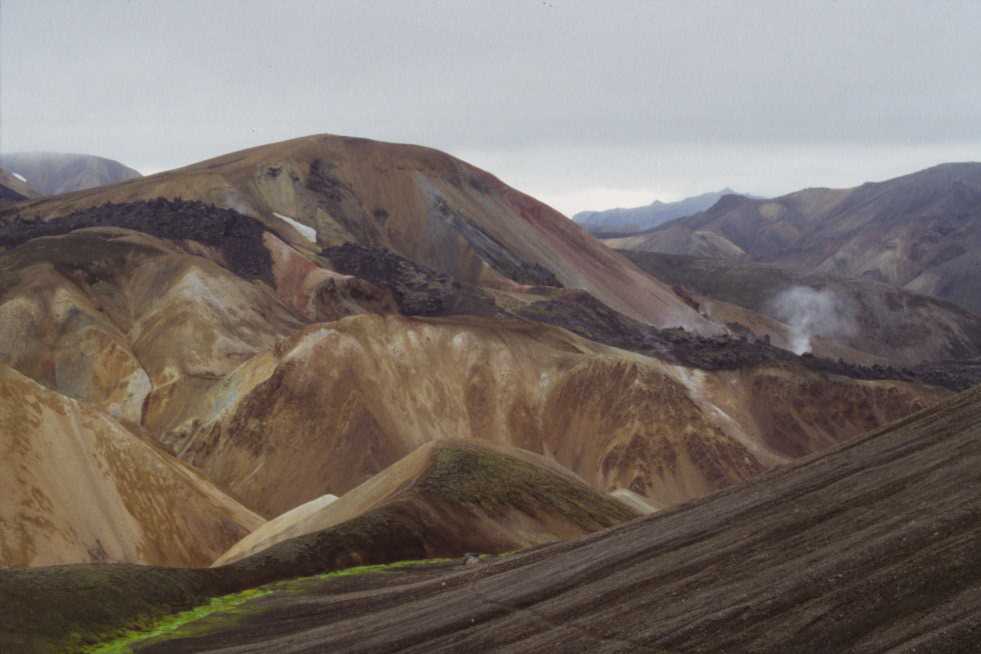 Une vue du parc national du Landmannalaugar, le 13 août 1995