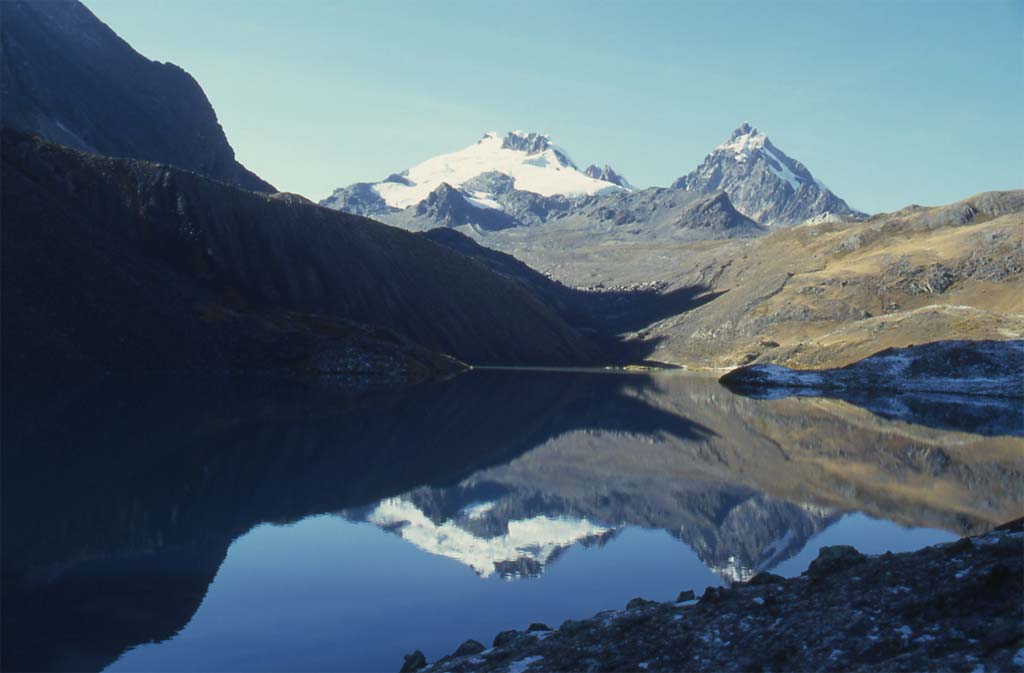 Les bords de la laguna Caycocha, le 11 août 1996