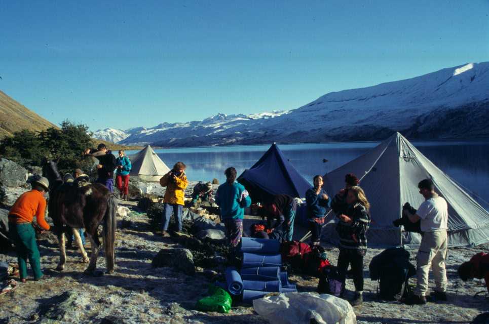 Départ de la laguna Sigrenacocha, le 10 août 1996