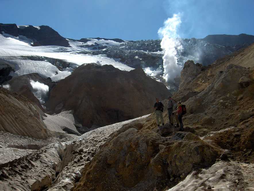 Au cœur du cratère du Moutnovski (10 août 2006)