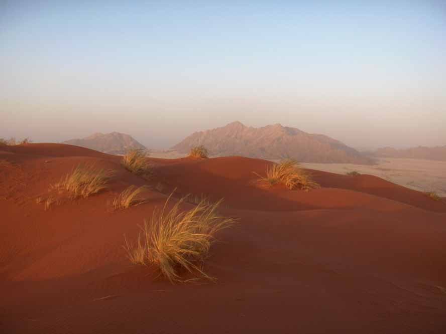 Les dunes de Sesriem au crépuscule, le 31 décembre 2006