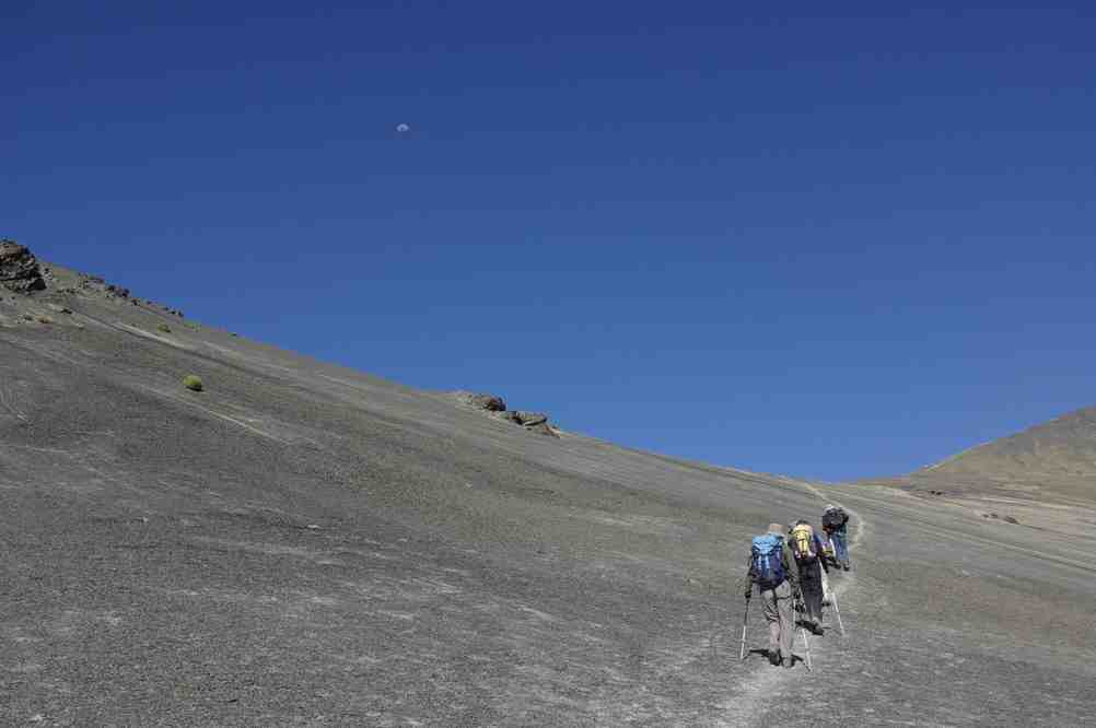 Franchissement d’un col à 4900 m, le 10 août 2008