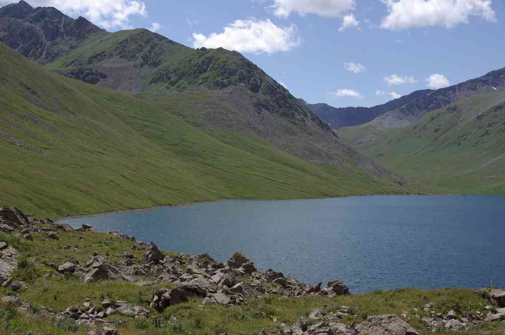 Vue sur le lac de Karakul, le 10 août 2009