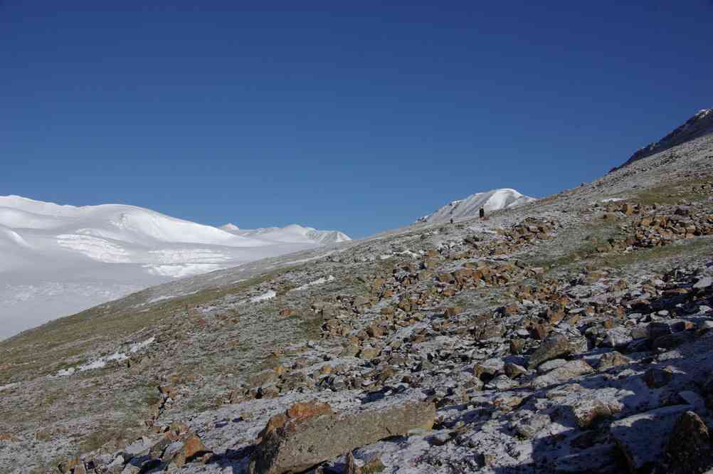 Le long du glacier Bayankolski, le 17 août 2009