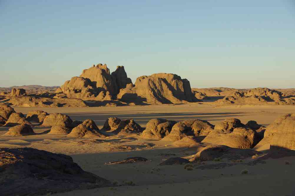 Le site de Youf Arlal au coucher du soleil, le 27 janvier 2010