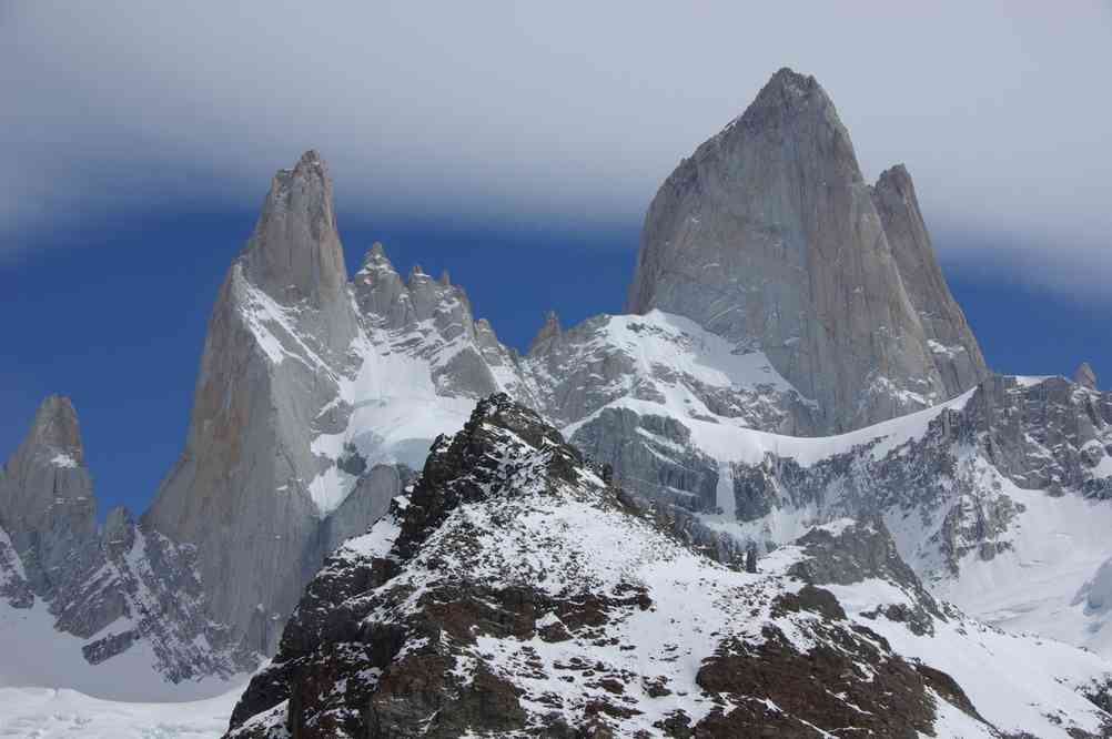 Les aiguilles Juarez, Poincenot et le Fitz Roy, le 10 novembre 2012