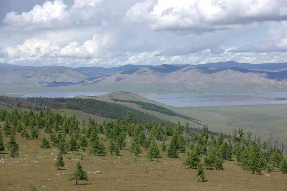 Arrivée vers le lac blanc (Terkhiin Tsagaan nuur (Тэрхийн Цагаан нуур)), le 17 août 2013