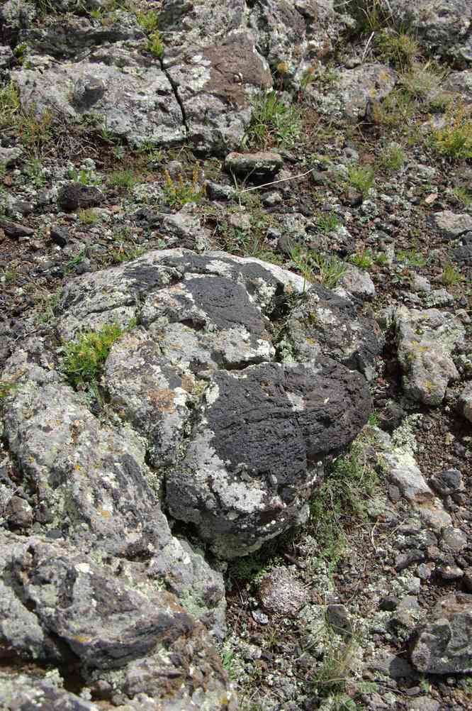 Bombe 
volcanique sur le volcan Khorgö (Хоргын тогоо), le 19 août 
2013