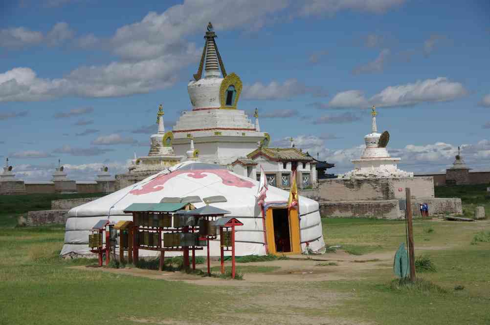 Monastère de Karakorum (Хар Хорум), yourte et stûpa, le 21 août 2013