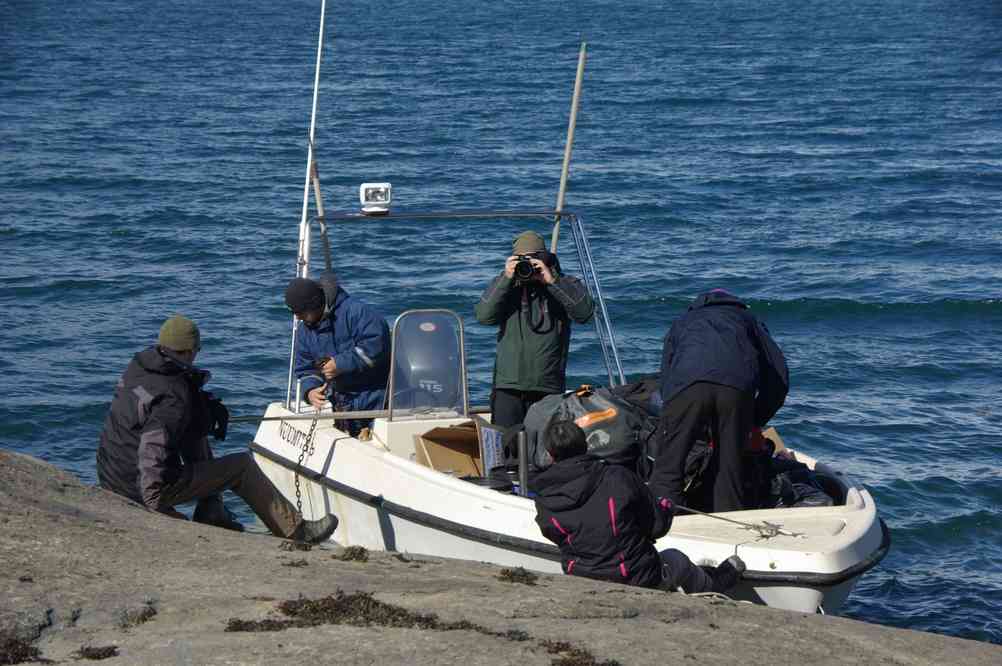 Embarquement vers le prochain camp, le 8 juillet 2014