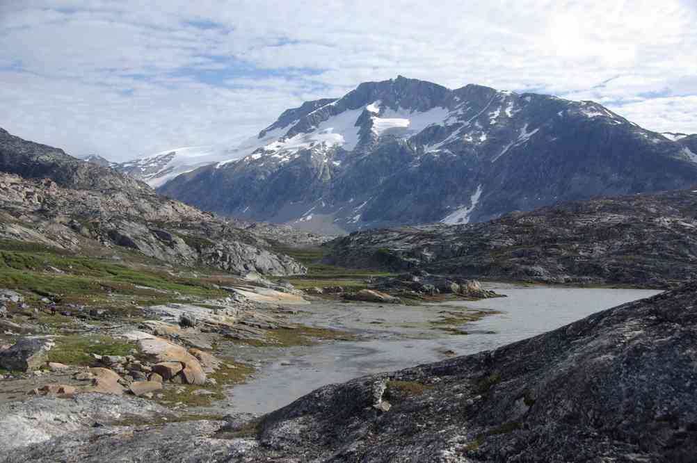 Le fond du fjord à marée basse, le 9 juillet 2014