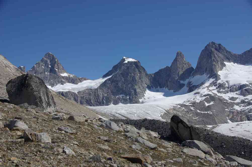 Vue sur le glacier (Paornartivartik, Nîniartivaraq... un de ces deux noms là !), le 10 juillet 2014