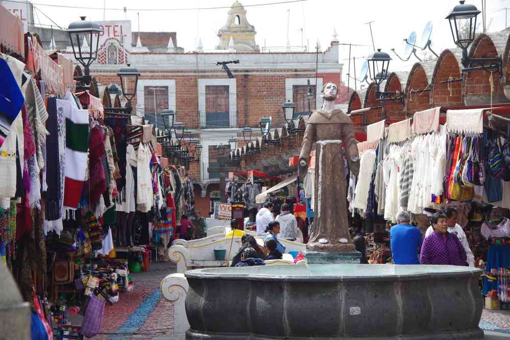 Marché touristique à Puebla, le 18 janvier 2016