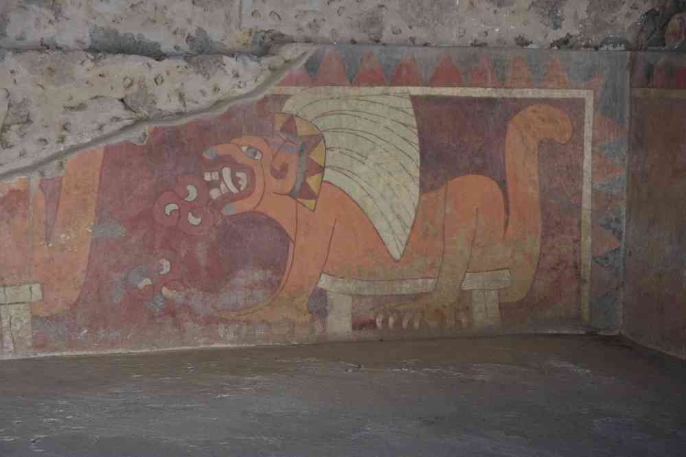 Teotihuacán, fresques du palais de Tetila, le 21 janvier 2016