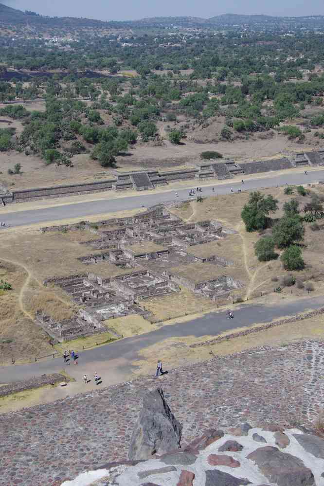 Teotihuacán, vue depuis la pyramide du soleil, le 21 janvier 2016