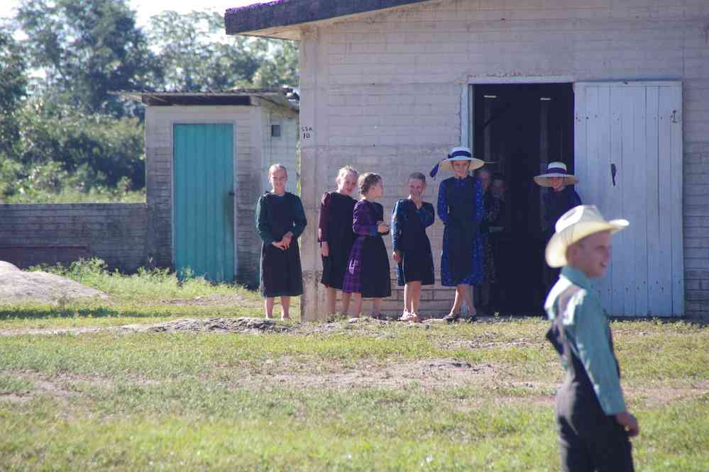 Village mennonite près de Bacalar, le 25 janvier 2016