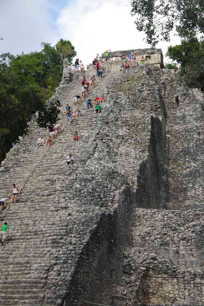 Cobá (pyramide Nohoch Mul), le 26 janvier 2016