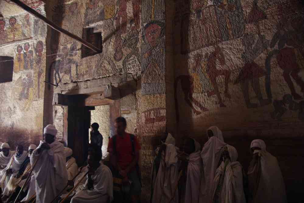 Cérémonie religieuse interminable dans l’église Yohannes Maekedi, le 12 janvier 2017