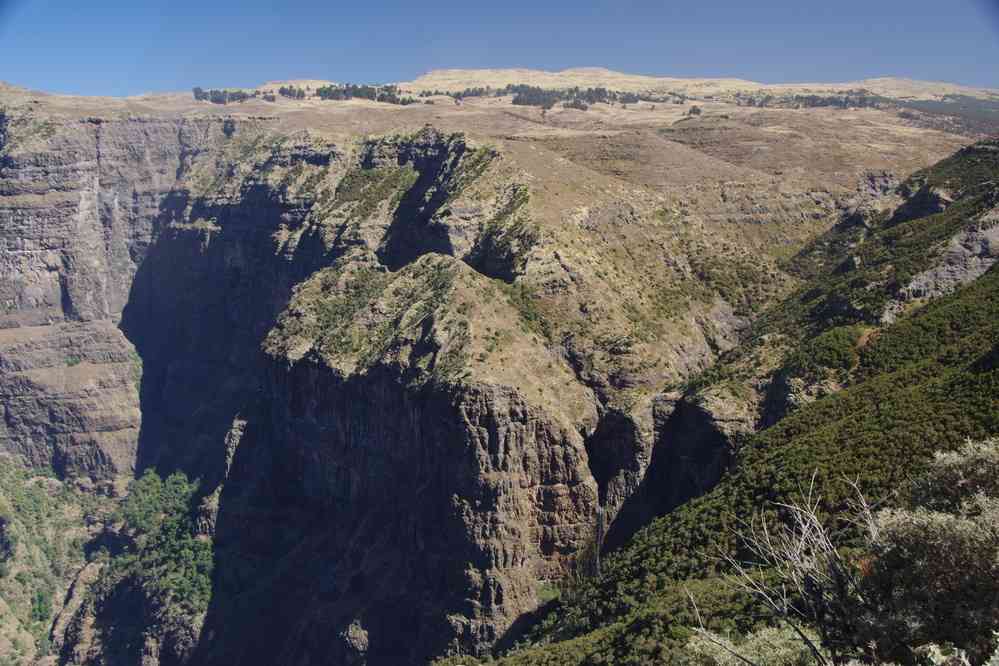 Trek dans le Simien (vue depuis la route en terre), le 17 janvier 2017