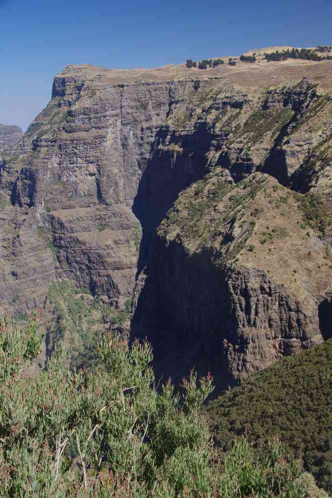 Trek dans le Simien (vue depuis la route en terre), le 17 janvier 2017