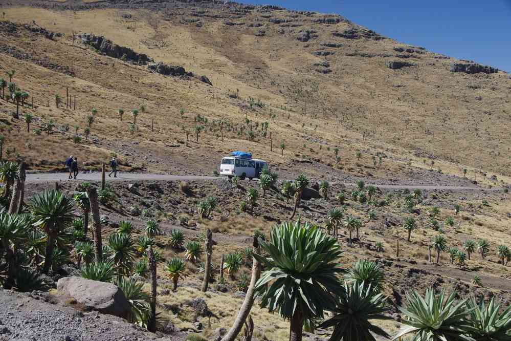 Notre trek se termine à plus de 4000 m sur la plus haute route d’Afrique, le 19 janvier 2017