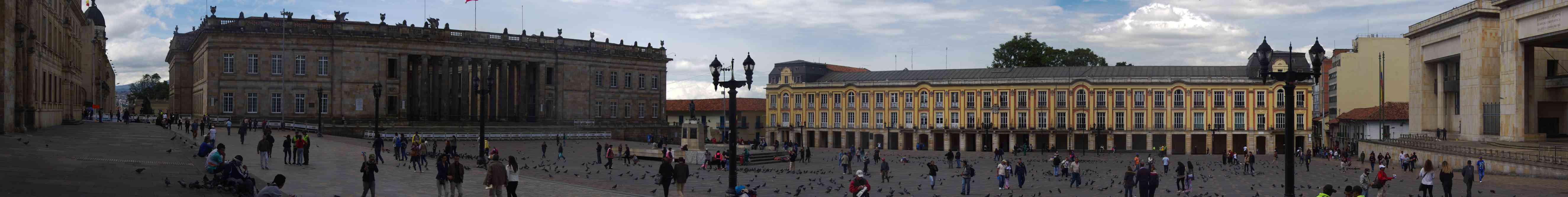 Bogotá, place Bolívar (panoramique), le 23 janvier 2018