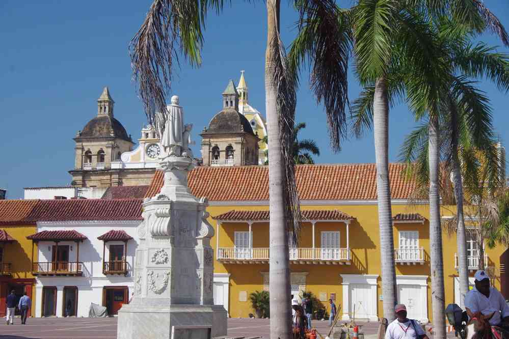 Carthagène-des-Indes, place de la Douane, église Saint-Pierre-Claver, le 2 février 2018