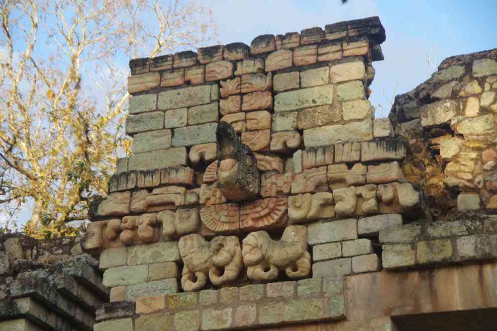 Site archéologique de Copán. Reconstitution, le 17 février 2020