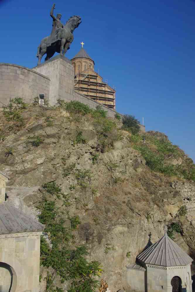 Tbilissi (თბილისი), église de Métékhi de la Vierge, le 10 août 2017