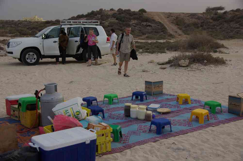 Campement sur la plage près de Fins, le 26 mars 2012