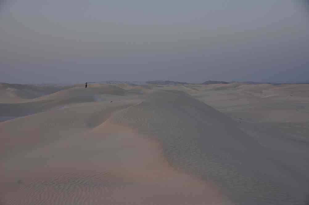 Coucher de soleil dans les dunes de sucre, le 2 avril 2012