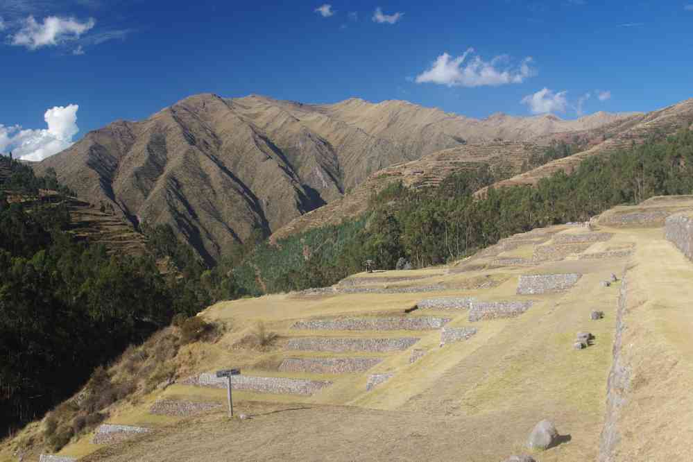 Visite du site archéologique de Chinchero, le 10 août 2024. Terrasses inca qui étaient utilisées pour l’agriculture