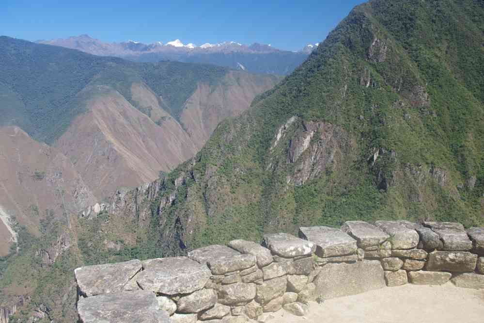 Machu Picchu, le 14 août 2024. Au fond la cordillère de Vilcabamba