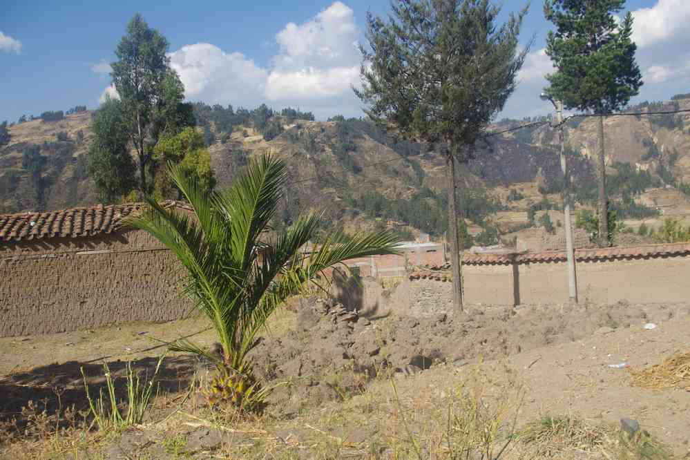 Environs de Huaraz ; randonnée en cordillère Noire. Hameau de Santa Cruz, le 17 août 2024