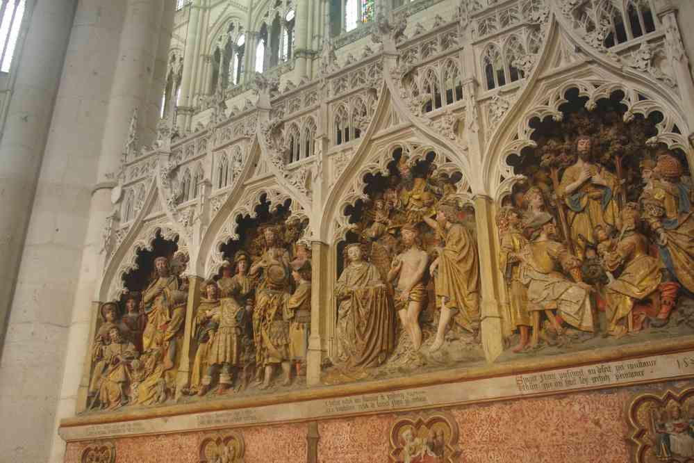 Cathédrale d’Amiens : cloture du chœur. Cloture de Saint-Jean-Baptiste 1520-1531. Le samedi 13 septembre 2025