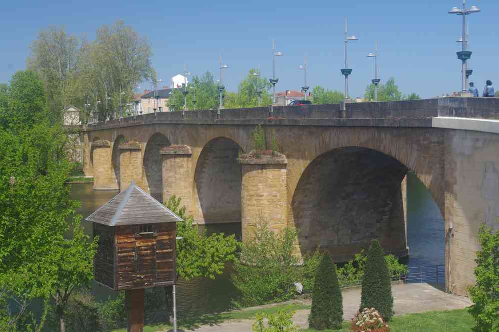 Cahors, pont Louis-Philippe. Le lundi 17 avril 2017